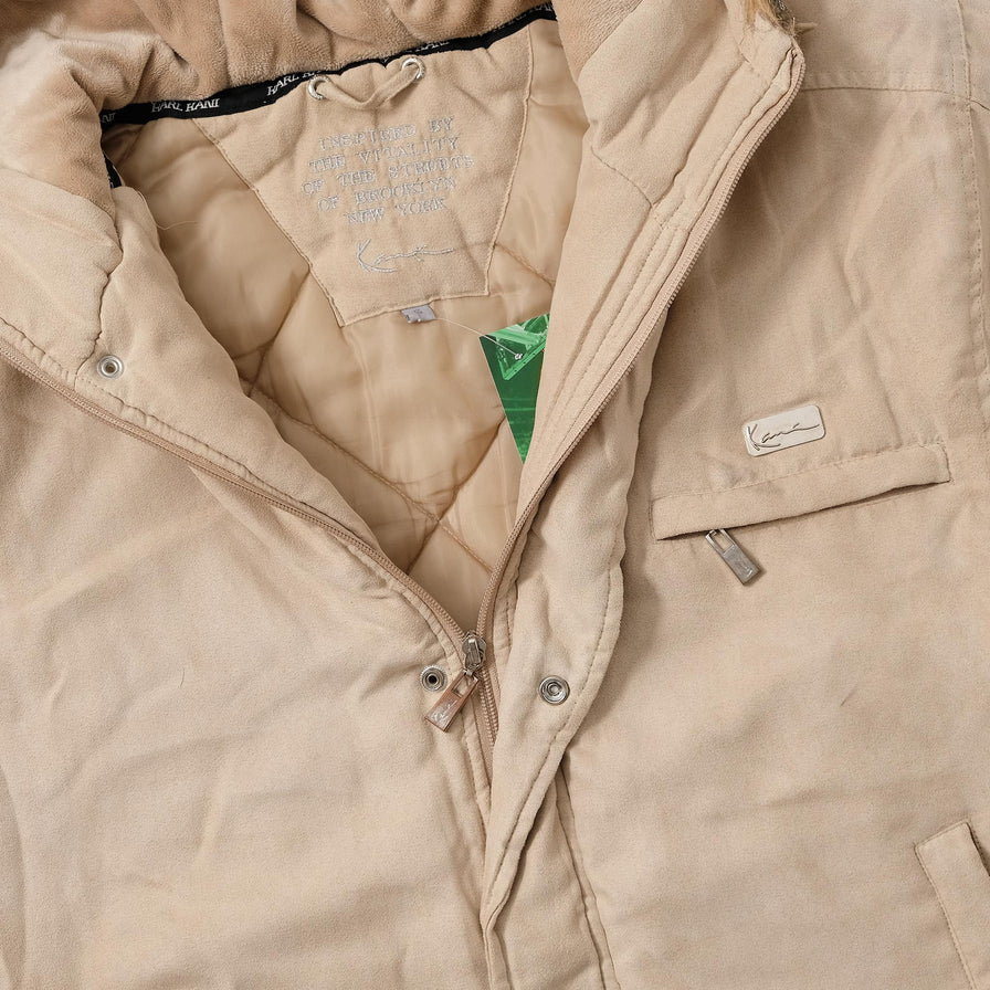 Y2K Karl Kani Velour Padded Jacket Medium 