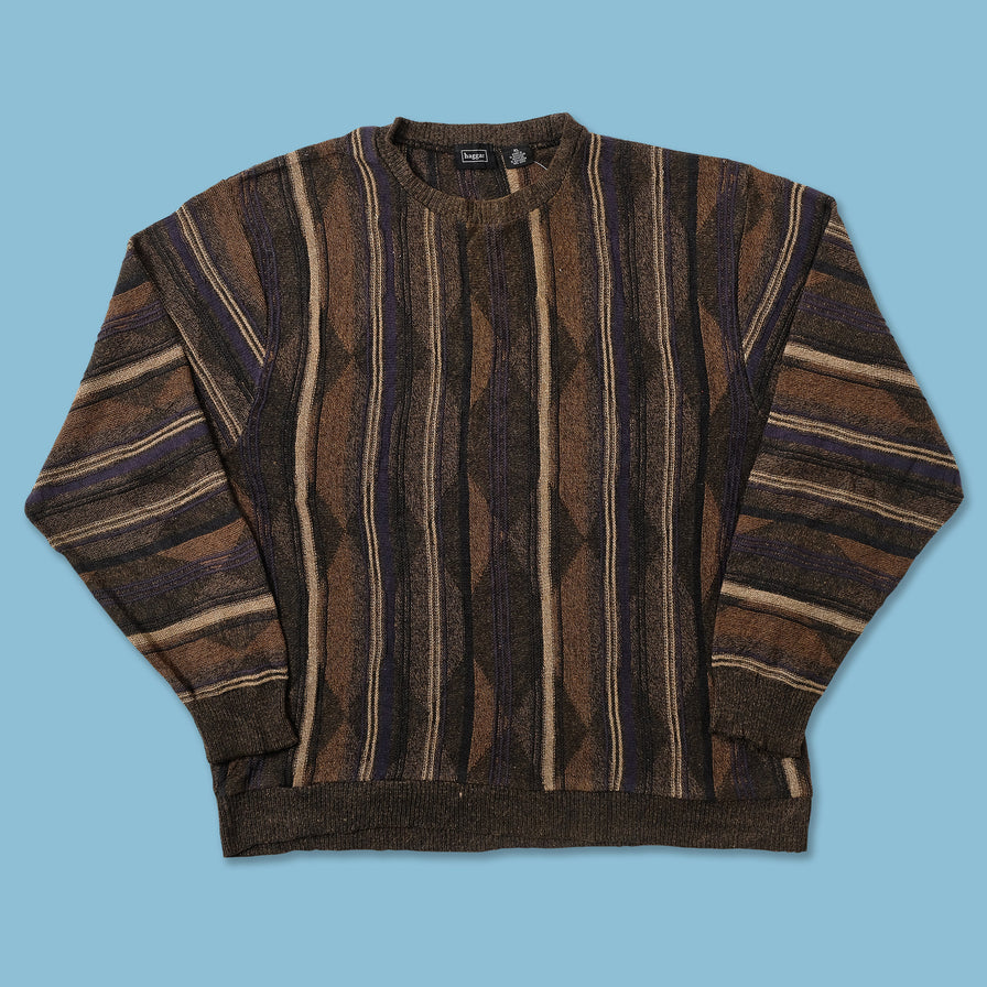 Vintage Coogi Style Knit Sweater Large 
