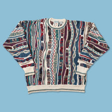 Vintage Coogi Style Knit Sweater Medium 