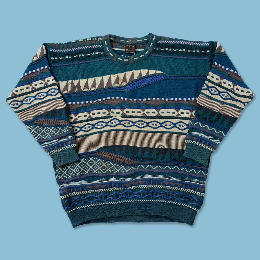 Vintage Coogi Style Knit Sweater Large 