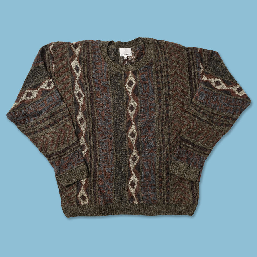 Vintage Coogi Style Knit Sweater XLarge 