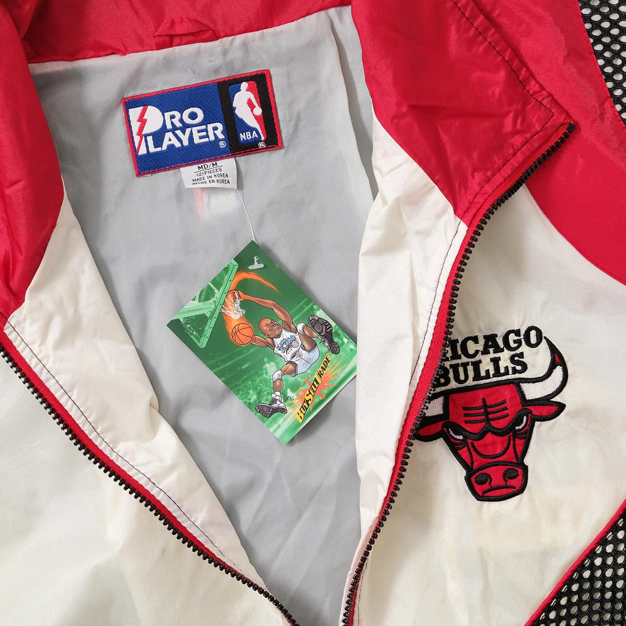 Vintage Pro Player Chicago Bulls Track Jacket Medium 