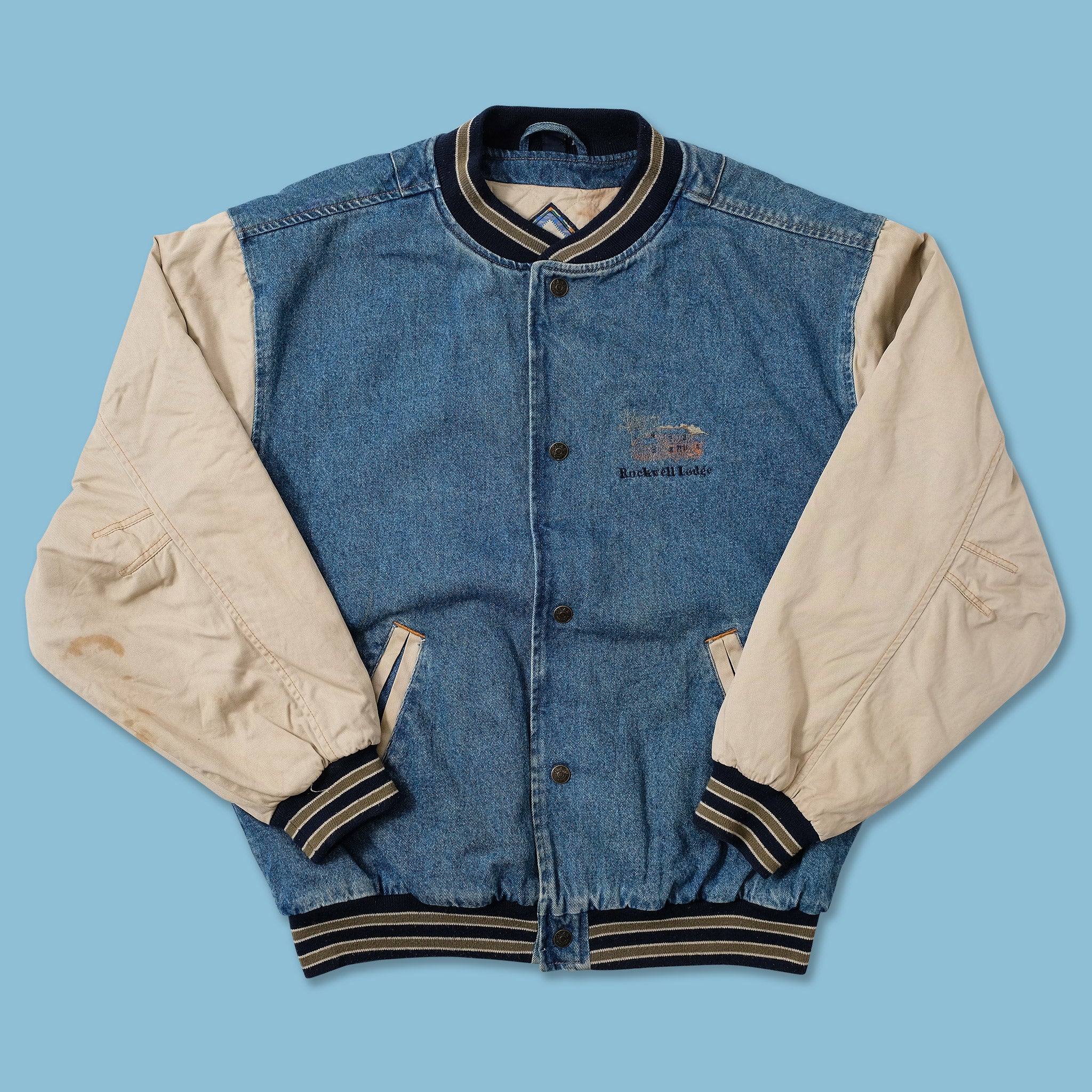 ランキング第1位 Vintage Denim Varsity Jacket XLarge | Double Double Vintage ジャケット・アウター