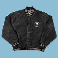 Vintage Denim Varsity Jacket XLarge 