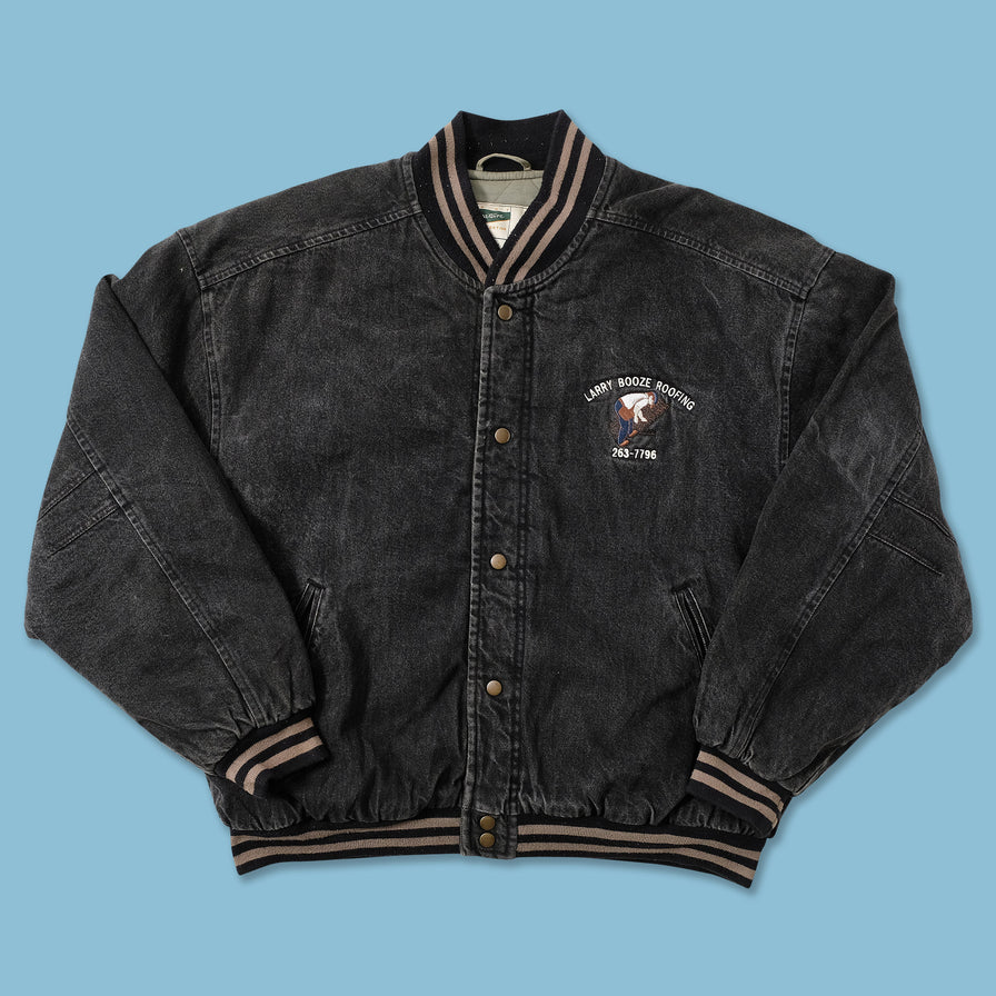 Vintage Denim Varsity Jacket XLarge 