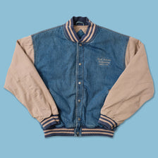 Vintage Denim Varsity Jacket Small 