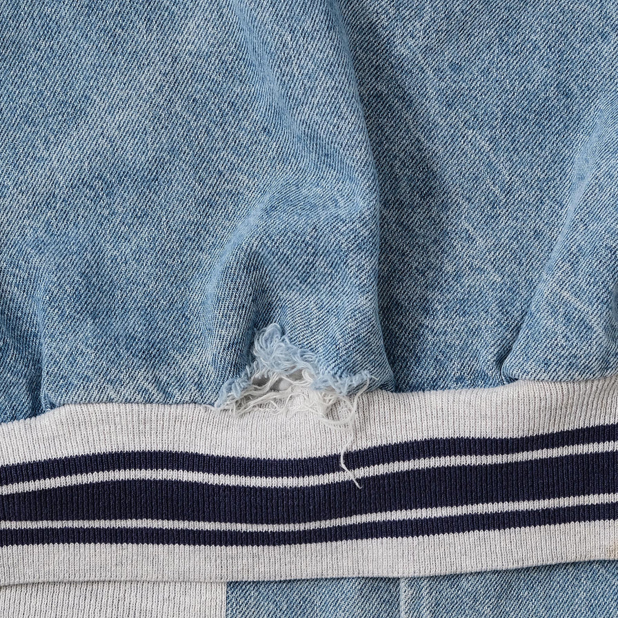 Vintage Denim Varsity Jacket XLarge 