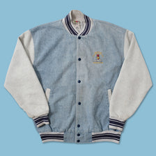 Vintage Denim Varsity Jacket XLarge 