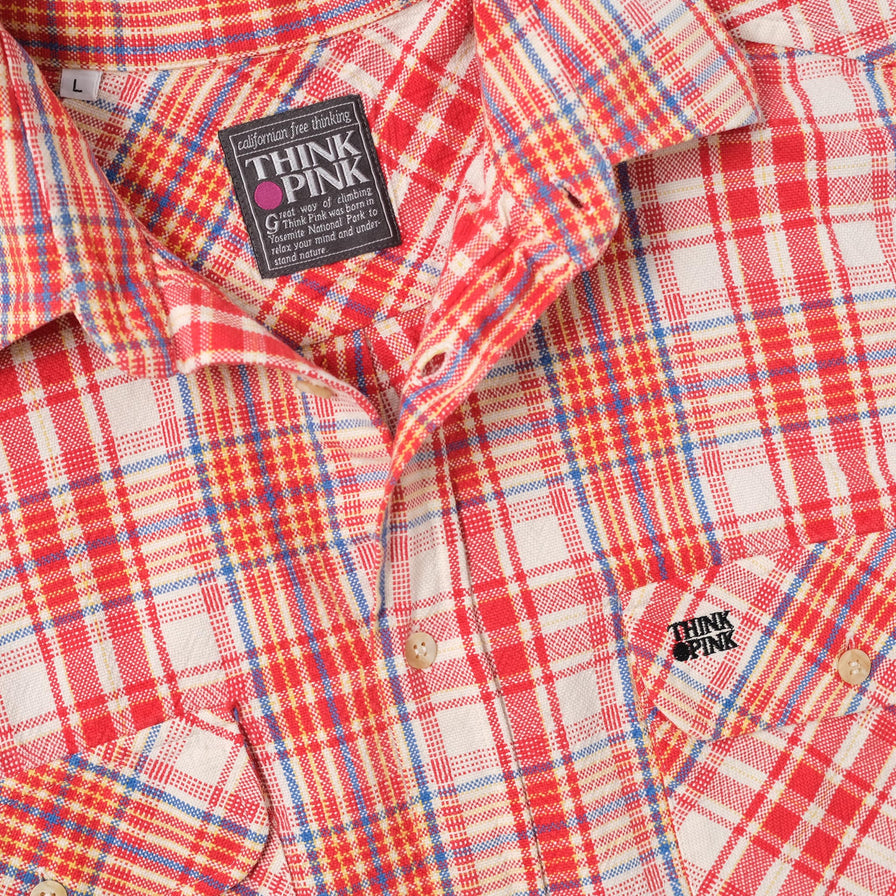 Vintage Think Pink Cotton Shirt Large 