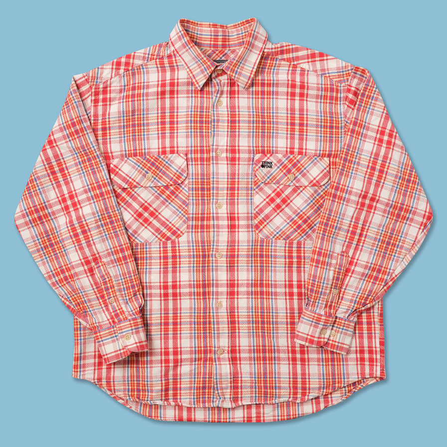 Vintage Think Pink Cotton Shirt Large 
