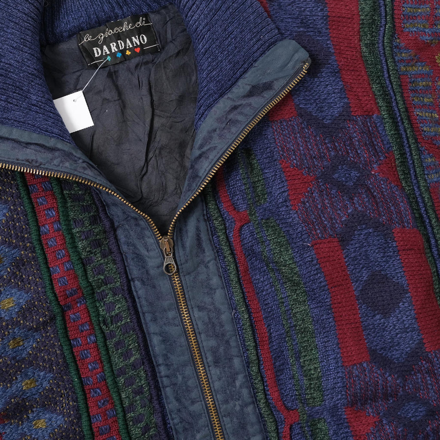 Vintage Coogi Style Knit Jacket Large 