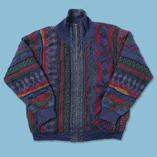 Vintage Coogi Style Knit Jacket Large 