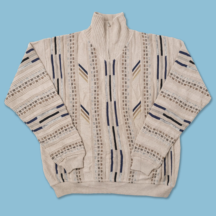 Vintage Coogi Style Q-Zip Sweater XLarge 
