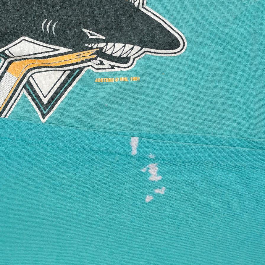 Vintage 1991 San Jose Sharks T-Shirt Medium / Large 