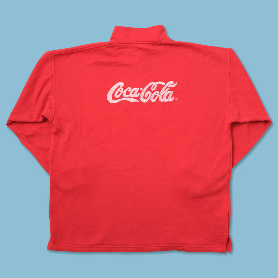 Vintage Coca Cola Q-Zip Sweater XLarge 