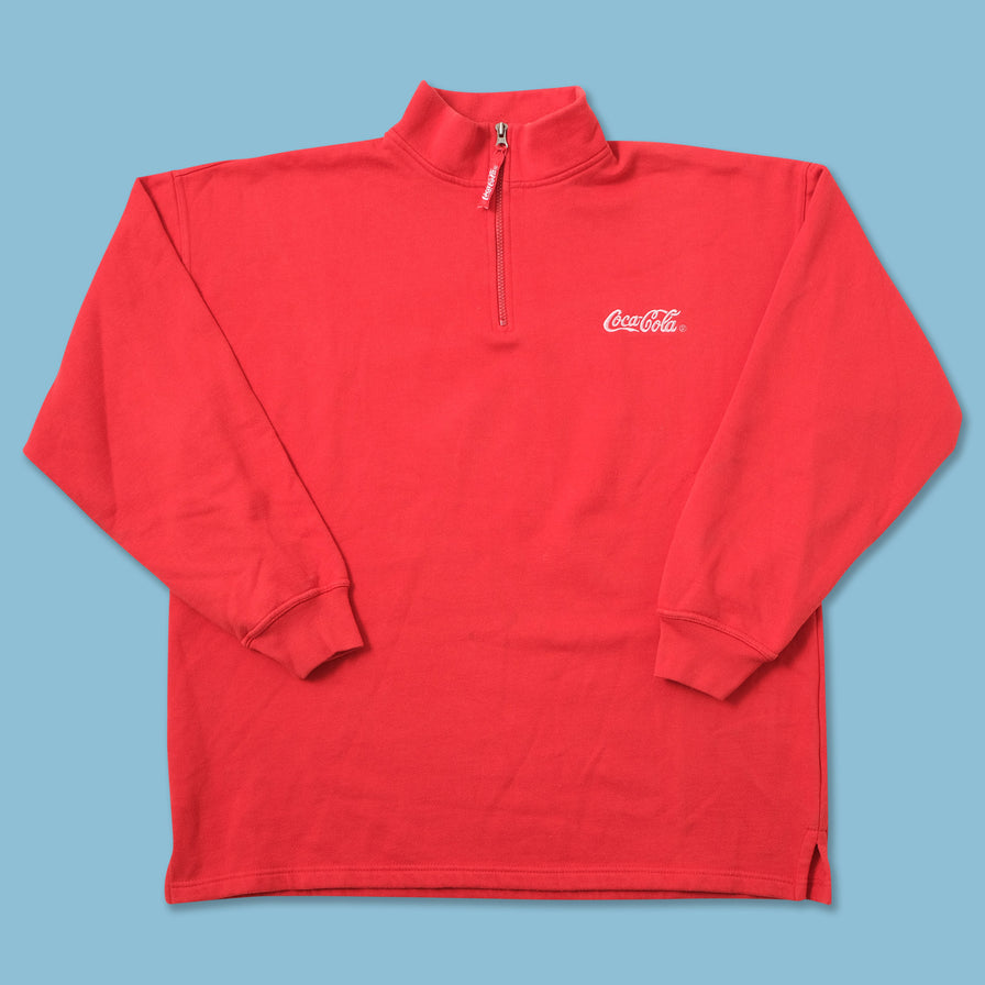 Vintage Coca Cola Q-Zip Sweater XLarge 