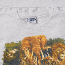 Vintage Busch Gardens Wild Animals Sweater XLarge 