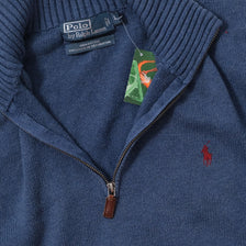 Vintage Polo Ralph Lauren Q-Zip Knit Sweater Large