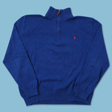 Vintage Polo Ralph Lauren Q-Zip Knit Sweater XLarge 
