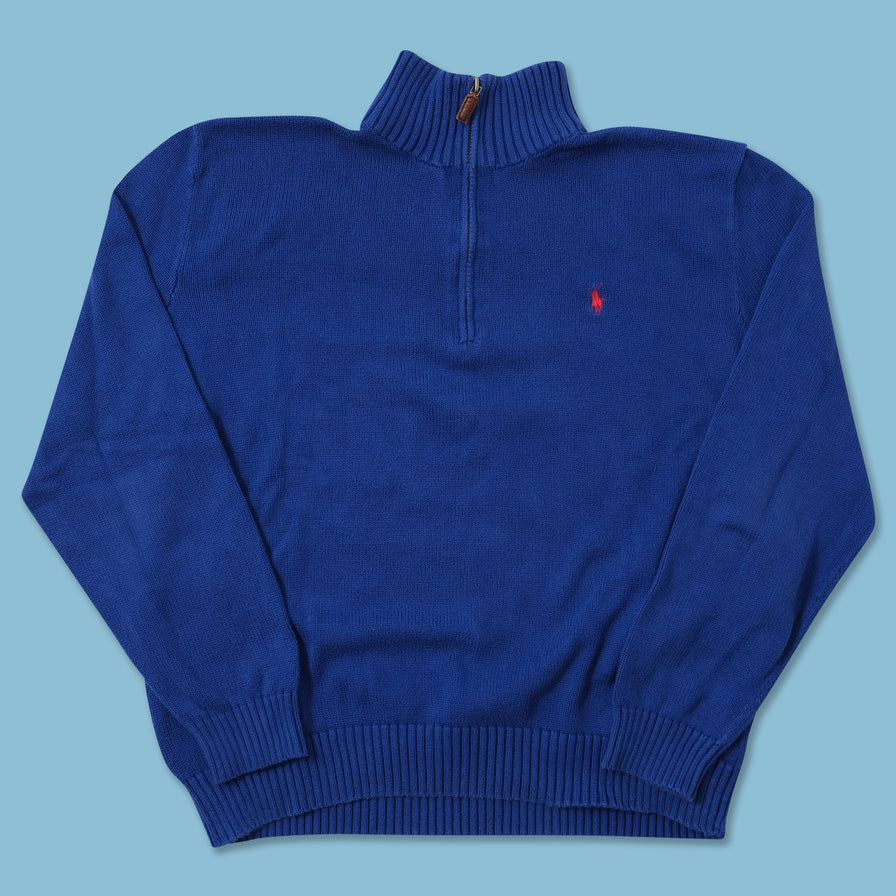 Vintage Polo Ralph Lauren Q-Zip Knit Sweater XLarge 