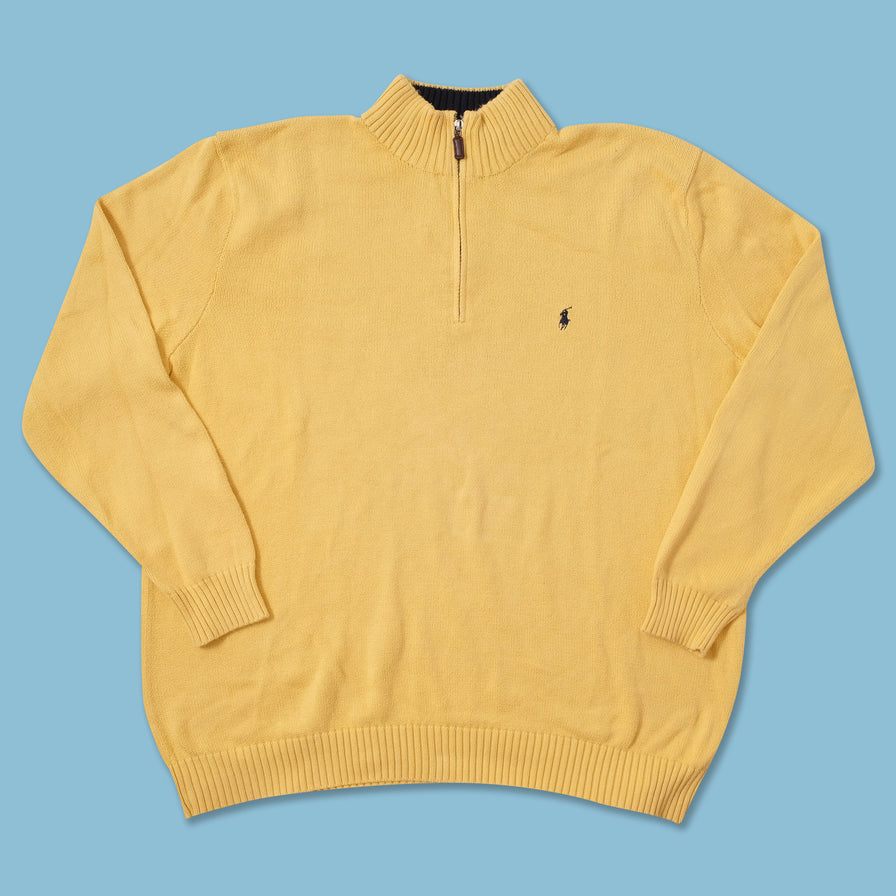 Vintage Polo Ralph Lauren Q-Zip Knit Sweater XXLarge 