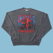 Vintage Naperville Central Redhawks Sweater XLarge 