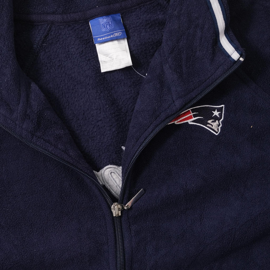Vintage Reebok New Englans Patriots Fleece Jacket Medium 