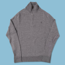 Polo Ralph Lauren Q-Zip Wool Sweater Small 