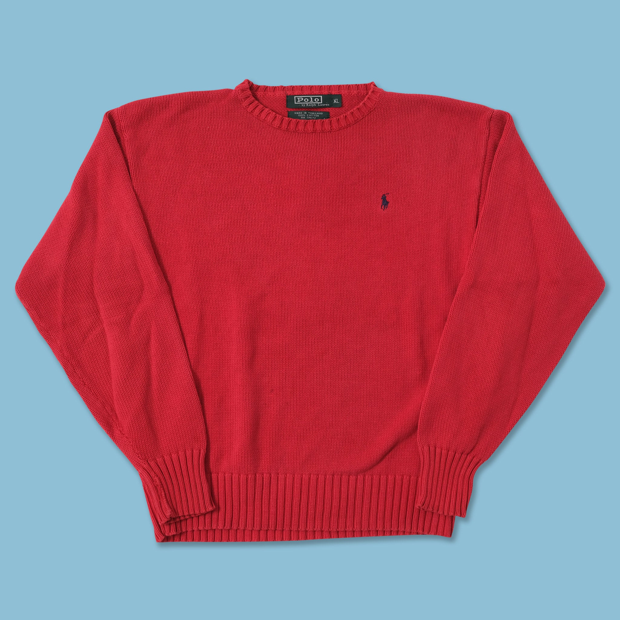 Vintage Polo Ralph Lauren Knit Sweater outlet | Youth Medium | Cherry Red Sweater |