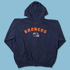 Vintage Denver Broncos Zip Hoody Large 