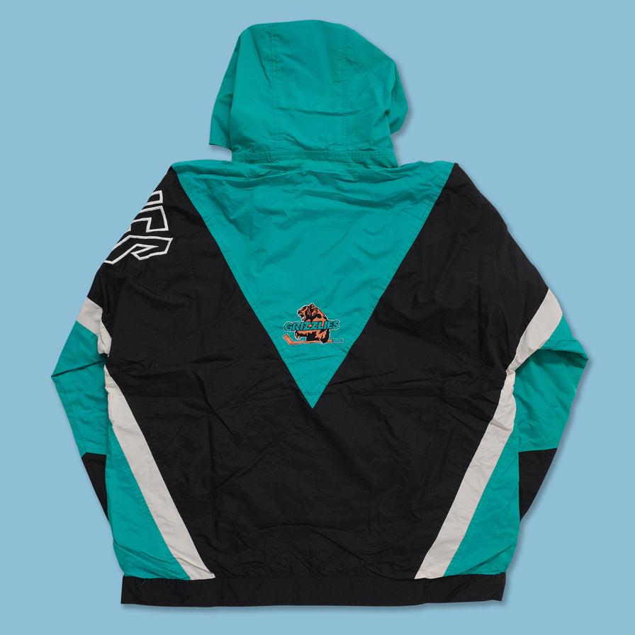 Vintage Vancouver Grizzlies Halfzip Windbreaker XXLarge 