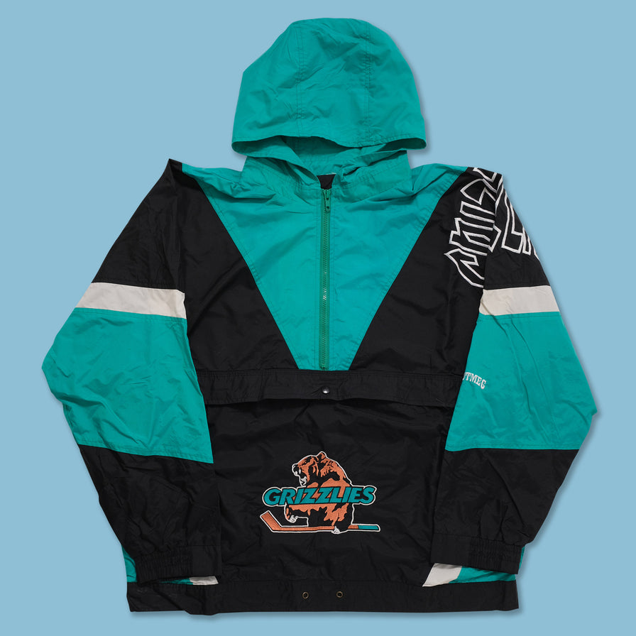 Vintage Vancouver Grizzlies Halfzip Windbreaker XXLarge 