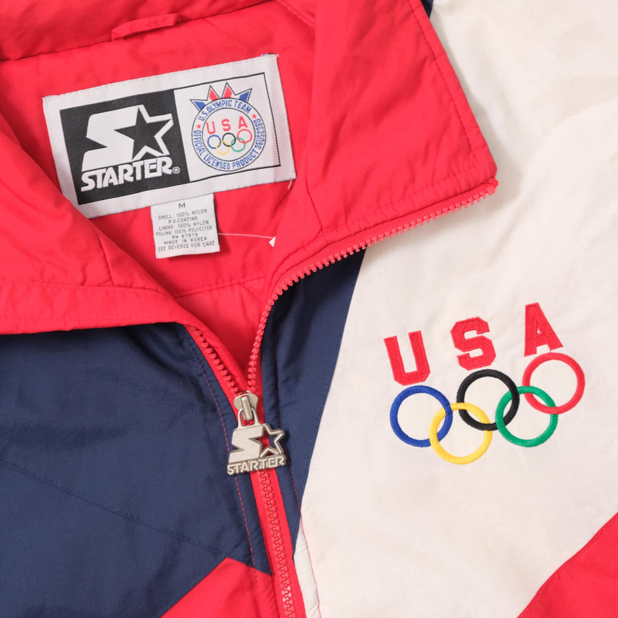 Vintage Starter USA Olympic Padded Jacket Medium 