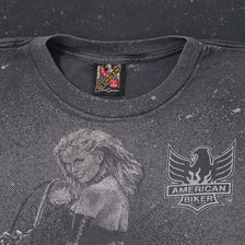 Vintage 3D Emblem American Biker T-Shirt Large 