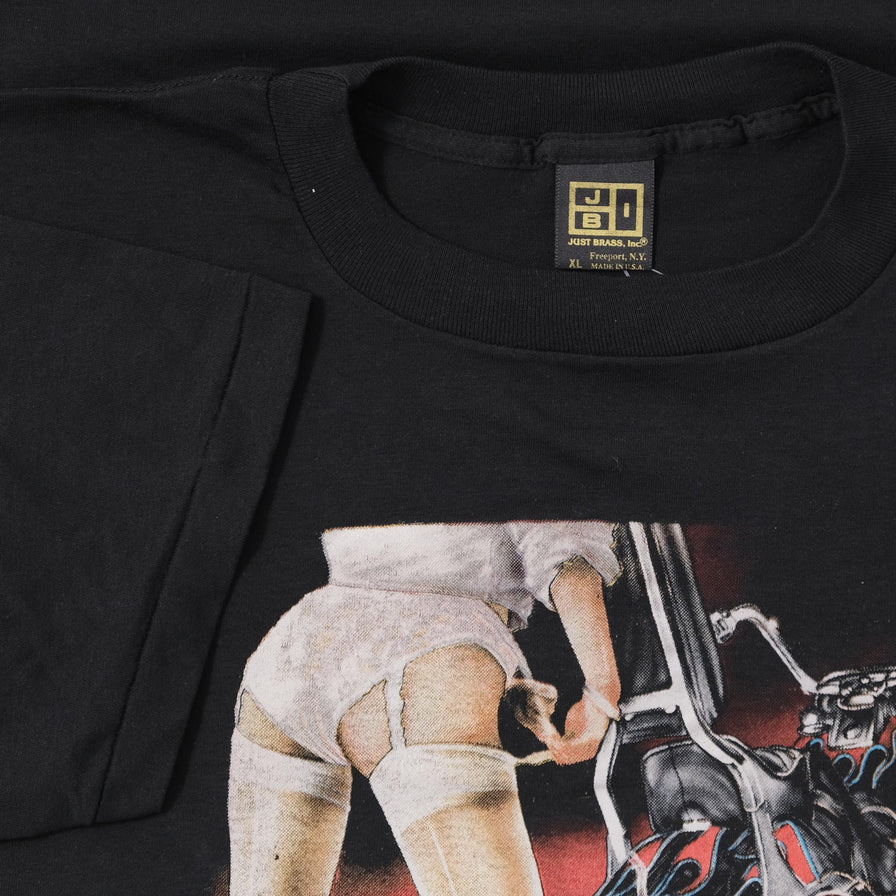 Vintage Rebel Rider Biker T-Shirt Large 