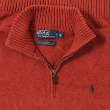 Vintage Polo Ralph Lauren Q-Zip Knit Sweater Medium 