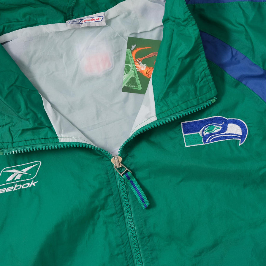Vintage Reebok Seattle Seahawks Track Jacket XLarge 
