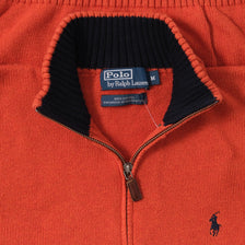 Vintage Polo Ralph Lauren Q-Zip Knit Sweater Medium 