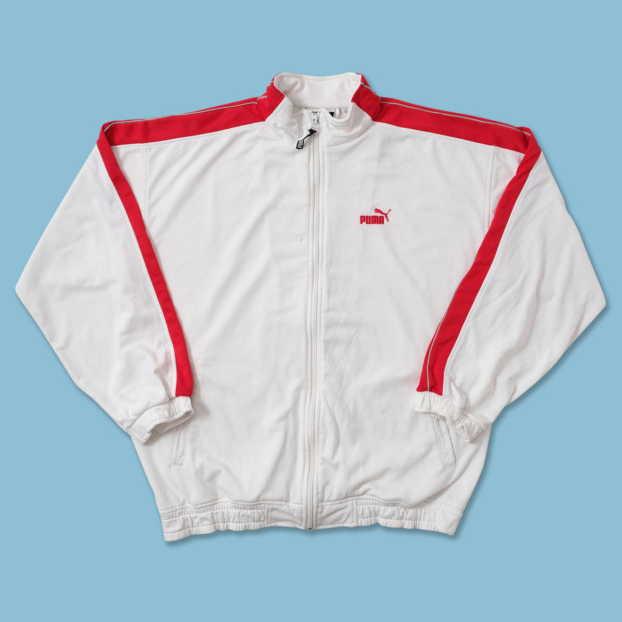 【70〜80s】vintage PUMA track jacket 西ドイツ製 Vintage Puma Red Track Jacket With Contrasting Blue Details