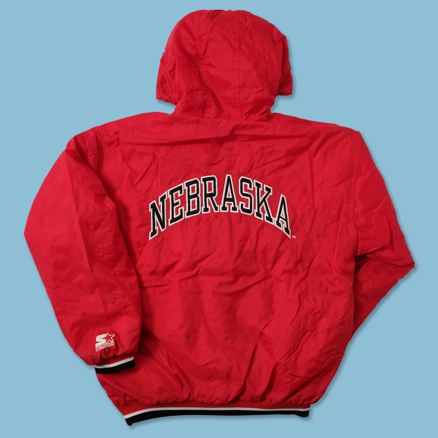 Vintage Starter Nebraska Padded Windbreaker Large 