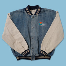 Vintage Denim Varsity Jacket XLarge 