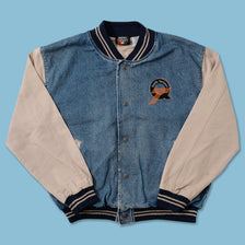 Vintage Denim Varsity Jacket XLarge 