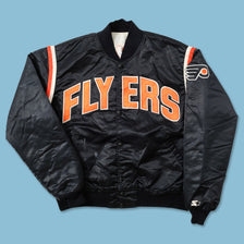 Vintage Starter Philadelphia Flyers Satin Bomber Jacket Large 