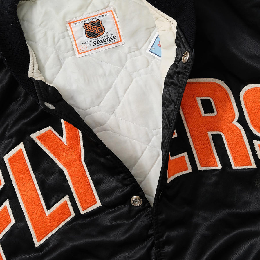 Vintage Starter Philadelphia Flyers Satin Bomber Jacket Large 