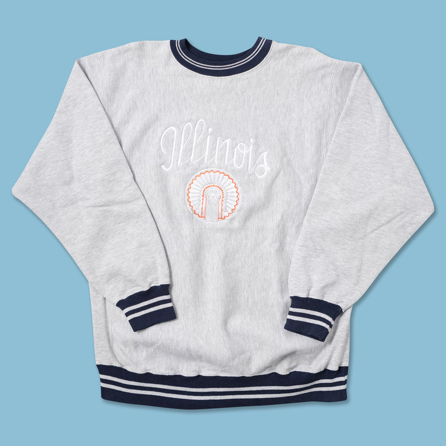 Vintage Champion Illinois Sweater XLarge 