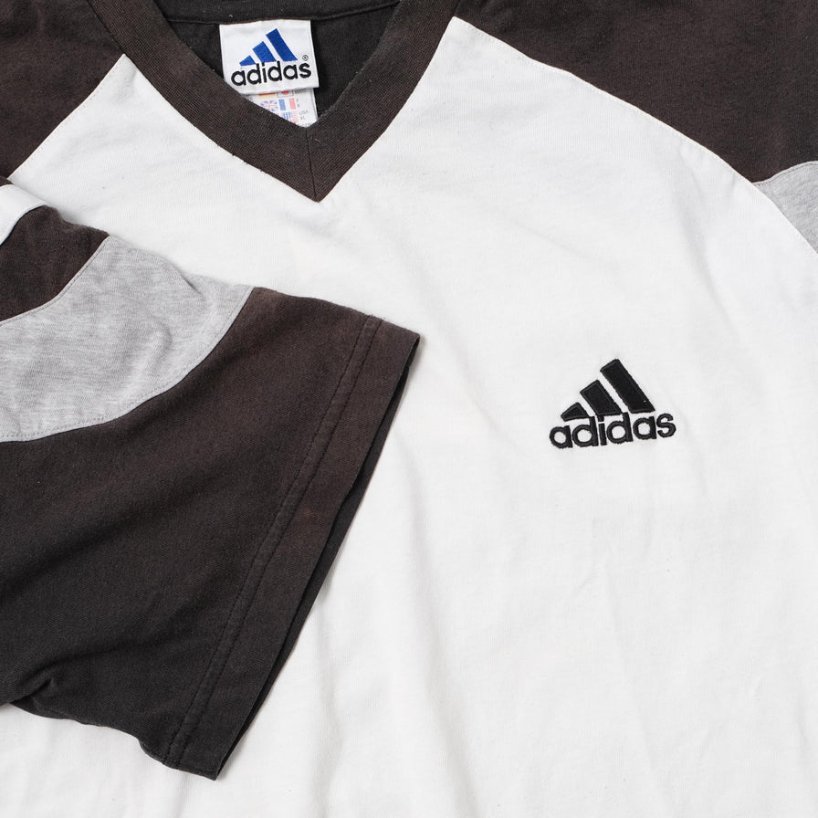 Vintage adidas V-Neck T-Shirt XLarge 