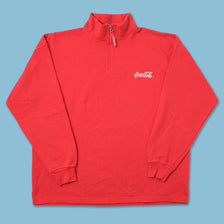 Vintage Coca Cola Q-Zip Sweater XLarge 