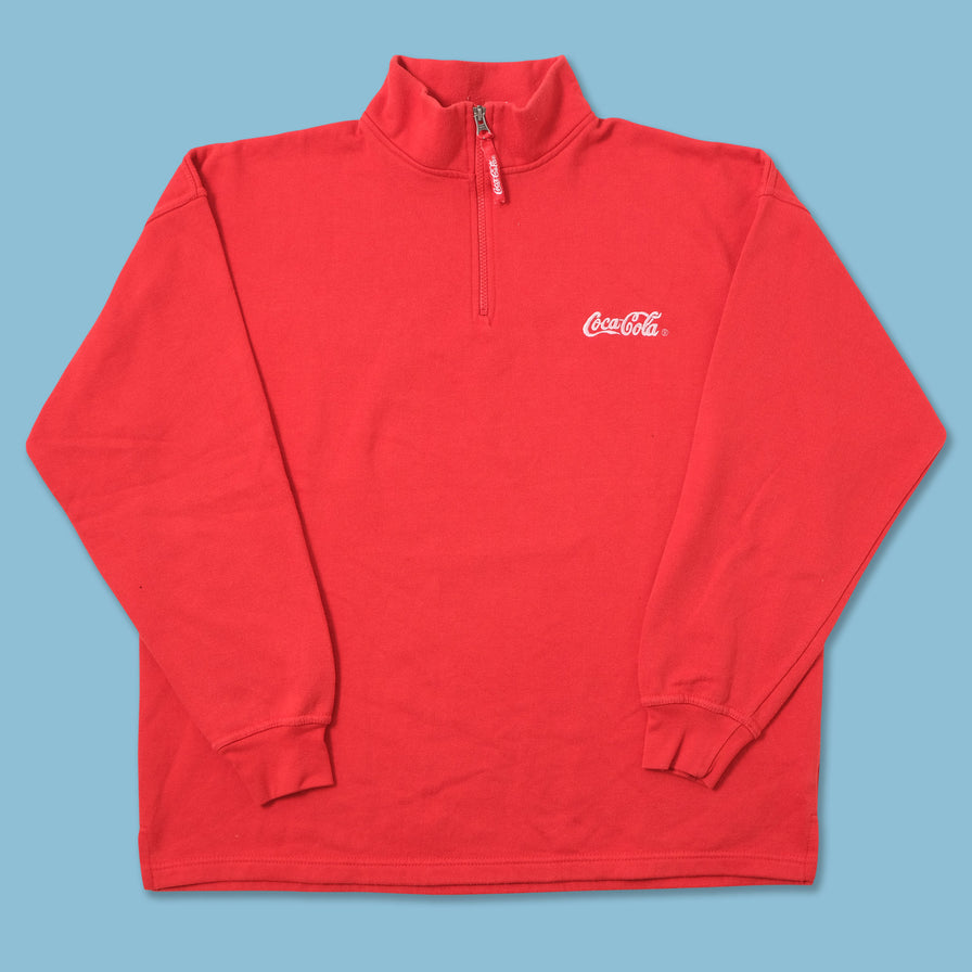 Vintage Coca Cola Q-Zip Sweater XLarge 
