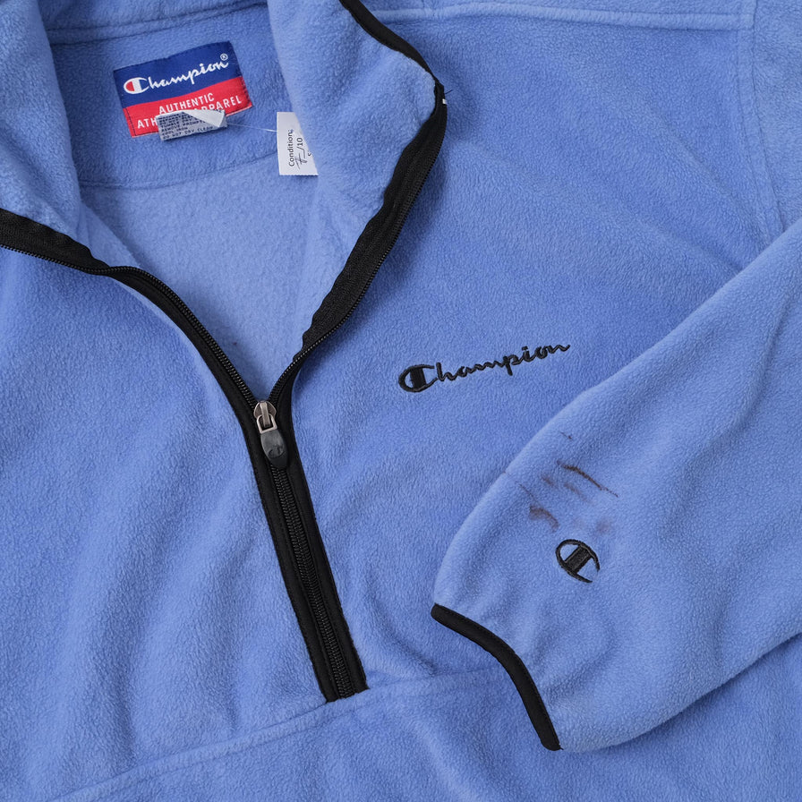 Vintage Champion Half Zip Fleece Large 