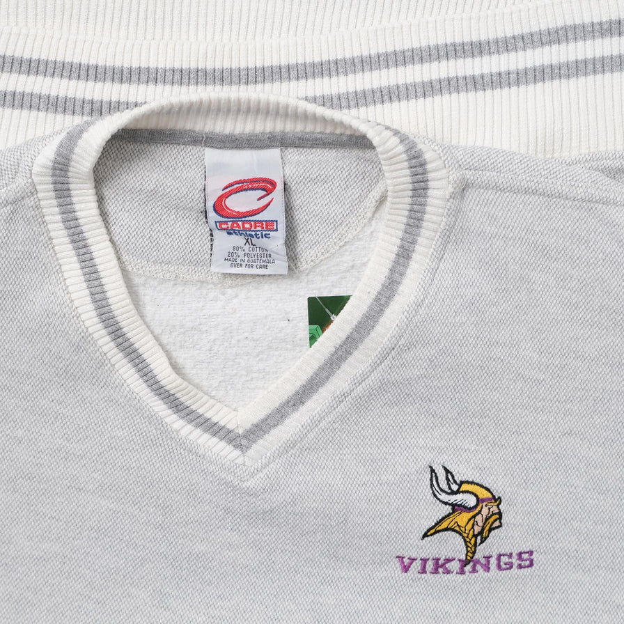 Vintage Minnesota Vikings V-Neck Sweater Large 